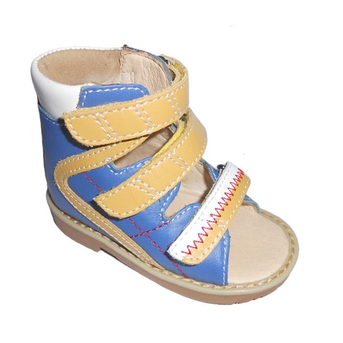 Сандали ОРТЕК c высоким берцем арт.60331VS василек/желтый/белый/красный