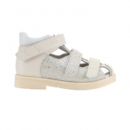 Сандали ортопедические Ортобум для девочек 27323-04 молочный хрусталь. Изображение 3 из 4